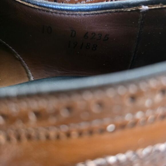 Allen Edmonds McAllister Brogue Wingtip Oxford Brown Leather‎ Dress Shoes 10 D main image 11